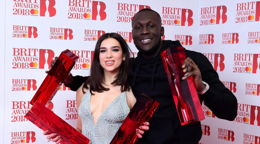 Stormzy и Дуа Липа на премии Brit Awards 2018