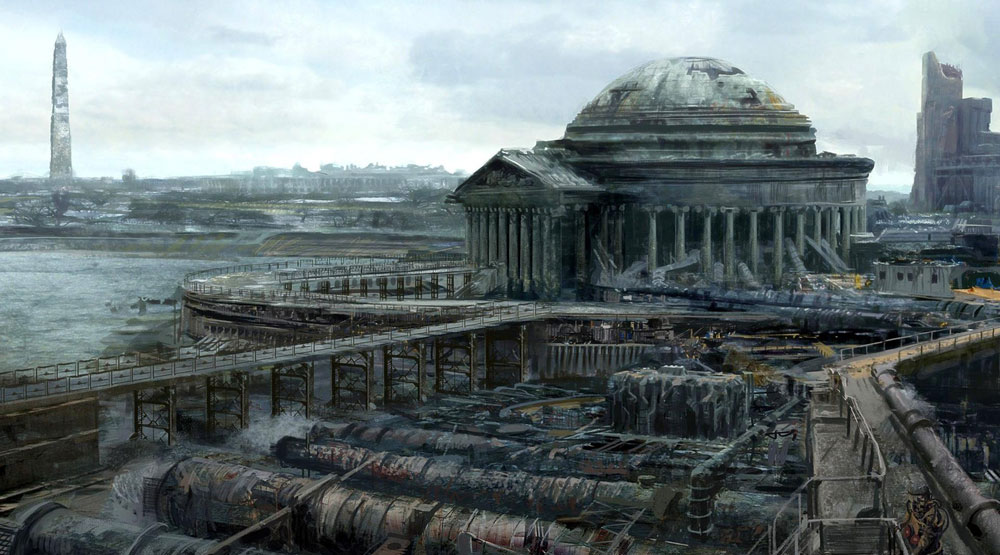 Разрушенный Вашингтон, кадр из игры Fallout 3