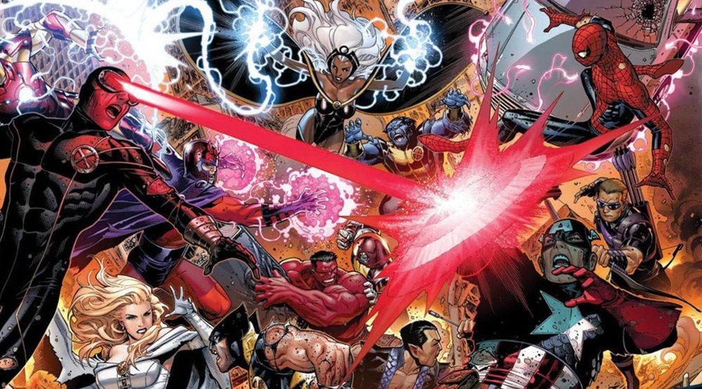 Люди Икс и Мстителив комиксе Marvel