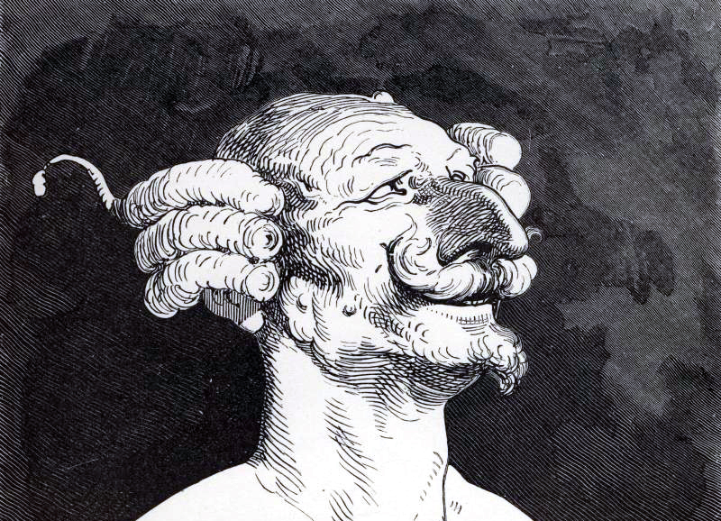 Литературный герой барон Мюнхгаузен. Иллюстрация Гюстава Доре.