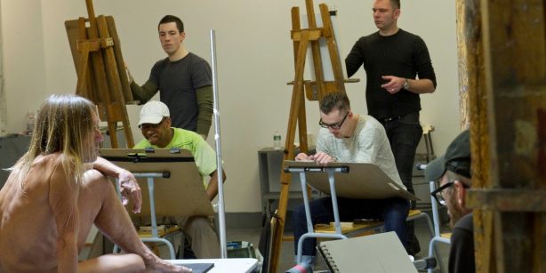 Обнажённый Игги Поп позирует студентам художественного колледжа, Бруклин