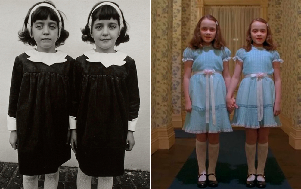 Фотография «Близнецы» (слева) и кадр из фильма «Сияние»