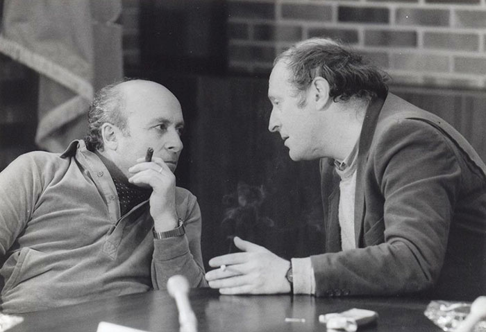 Юз Алешковский и Иосиф Бродский на писательской конференции. США, 1980-е годы.