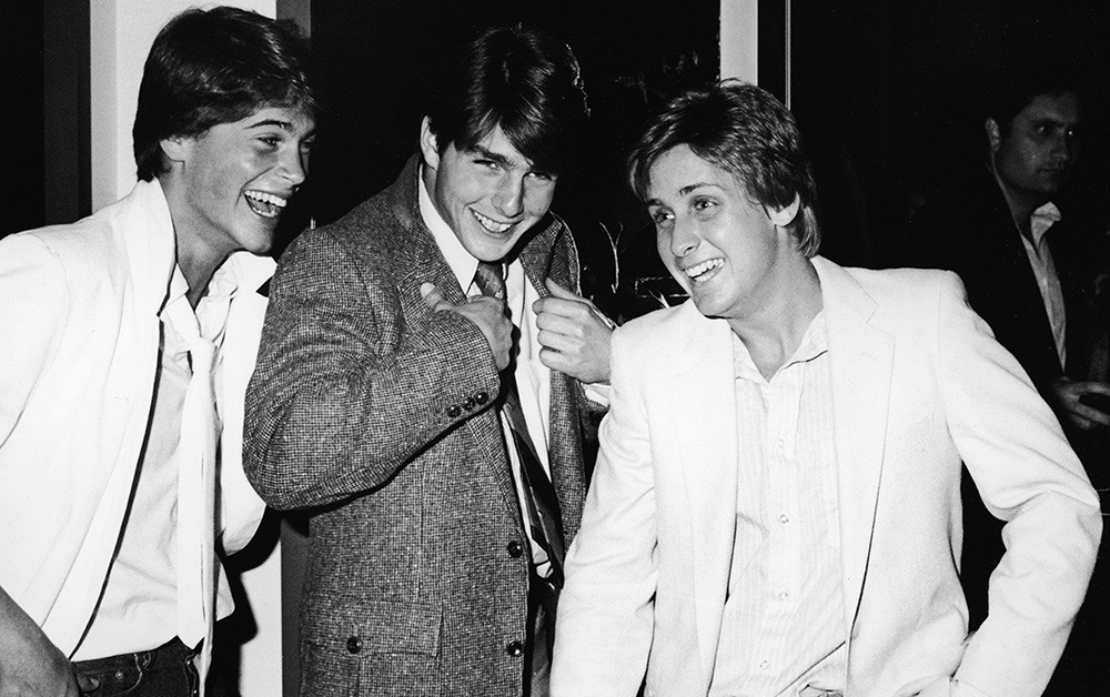 Роб Лоу, Том Круз и Эмилио Эстевес на премьере фильма «Под опекой чужаков», 1982 год/ Фото с сайта fishki.net