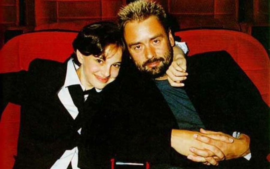Натали Портман и Люк Бессон на премьере фильма «Леон», 1994 год