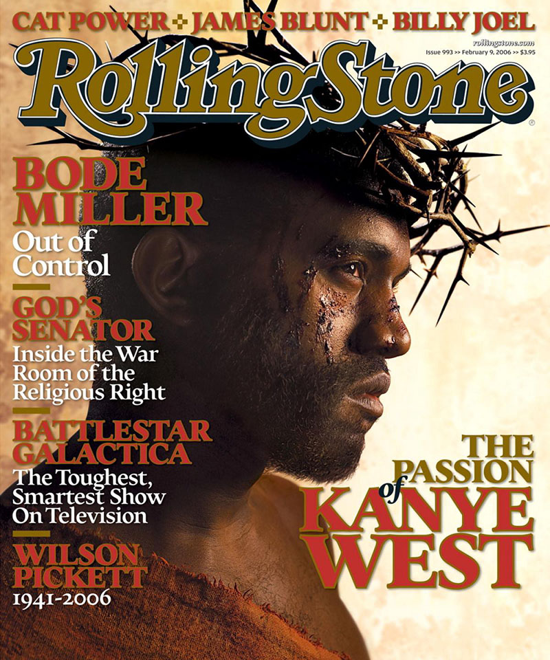 Обложка журнала Rolling Stone с Канье Уэстом в образе Иисуса Христа, номер от 09.02.2006