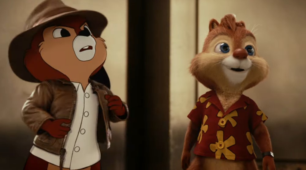 В первом тизере фильма «Чип и Дейл спешат на помощь» мультяшки попали в ...