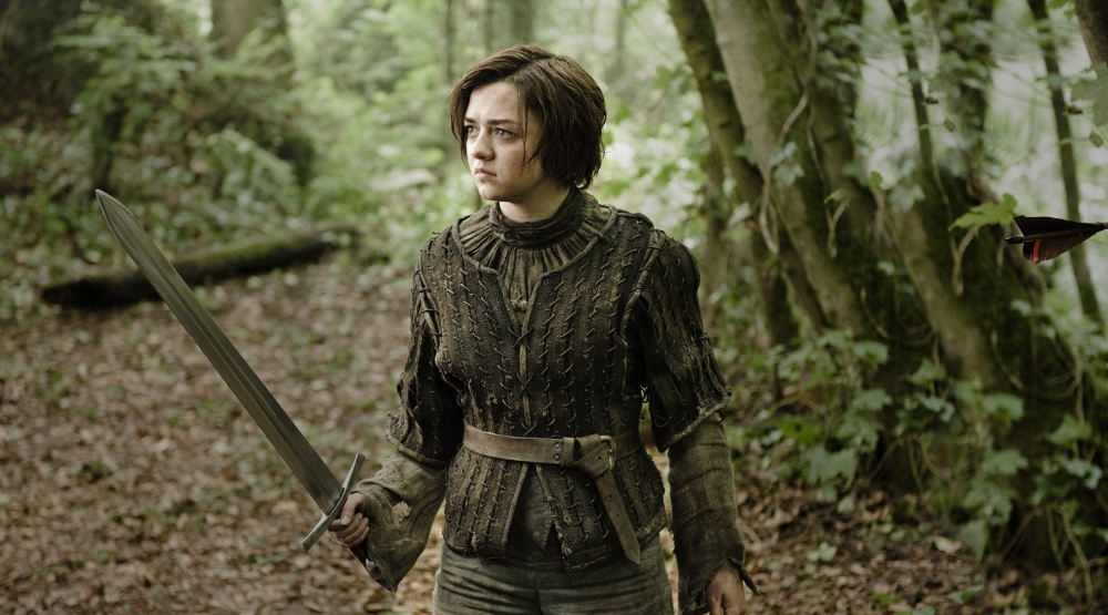 Мэйси Уильямс в роли Арьи Старк, кадр из сериала «Игра престолов»