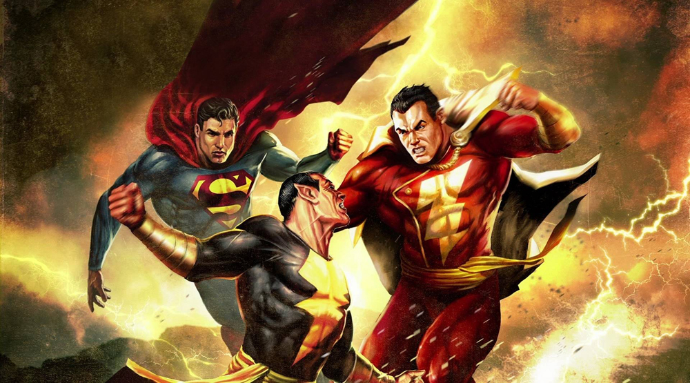 Промо-постер мультфильма «Витрина DC: Супермен. Шазам!: Возвращение Черного Адама»
