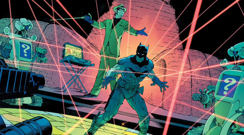 Загадочник и Бэтмен в комиксе DC
