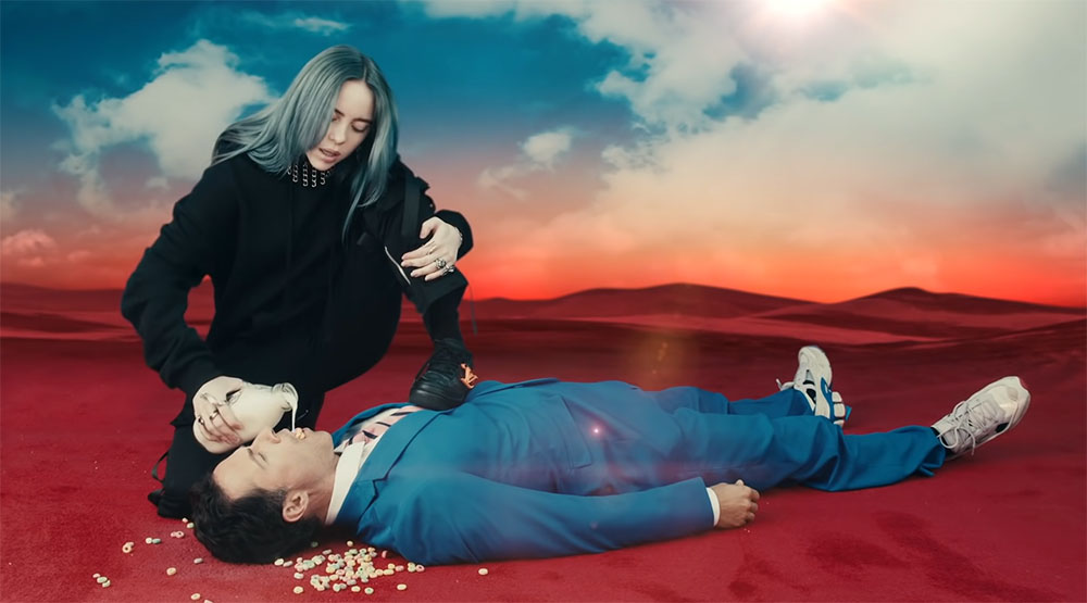 Кадр из клипа «Bad Guy»