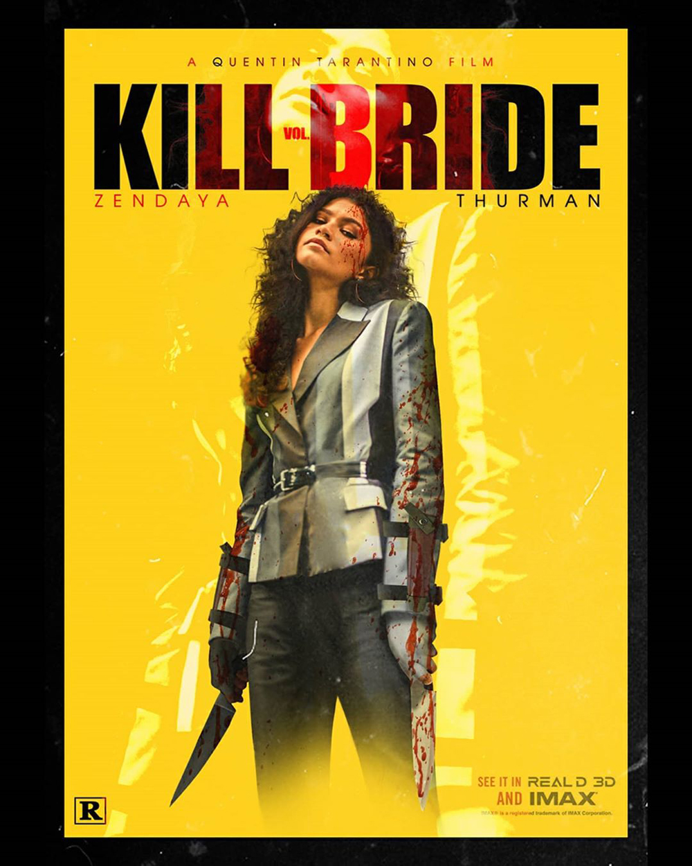Зендая на фан-постере фильма «Убить Билла 3», арт BossLogic