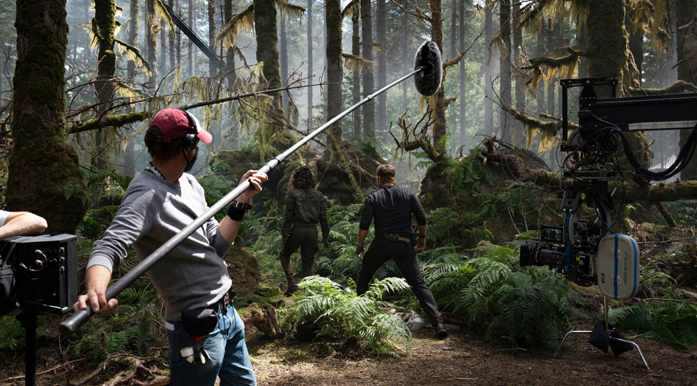 Кадр со съемок фильма «Мир Юрского периода: Власть»