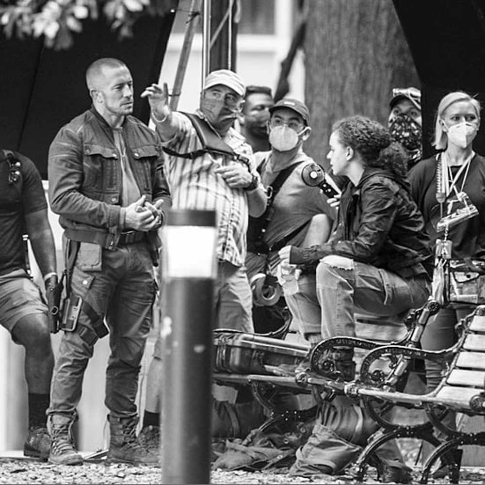 Кадр со съемок сериала «Сокол и Зимний солдат»