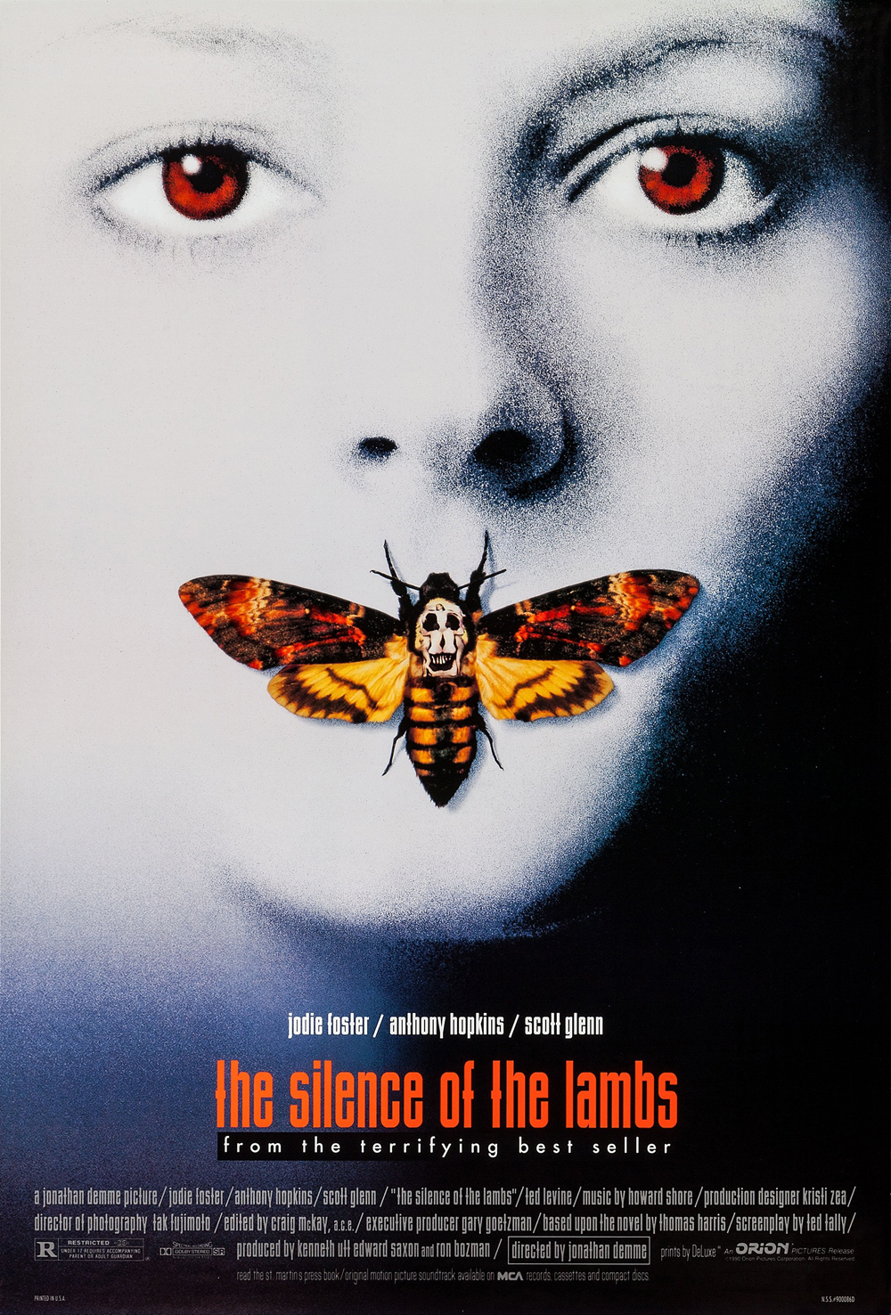 Промо-постер фильма «Молчание ягнят»