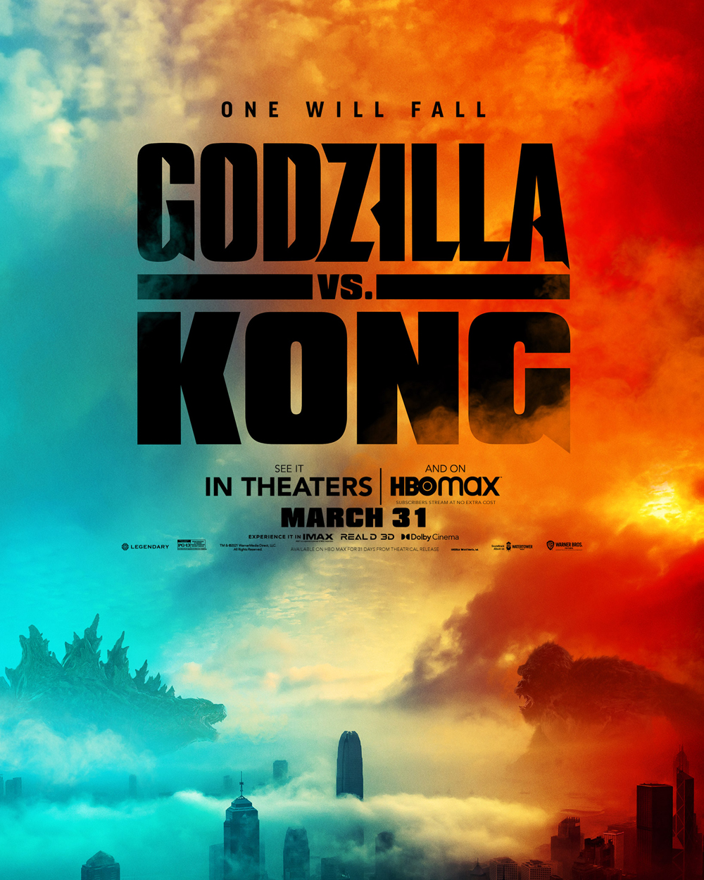 Промо-постер фильма «Годзилла против Конга»