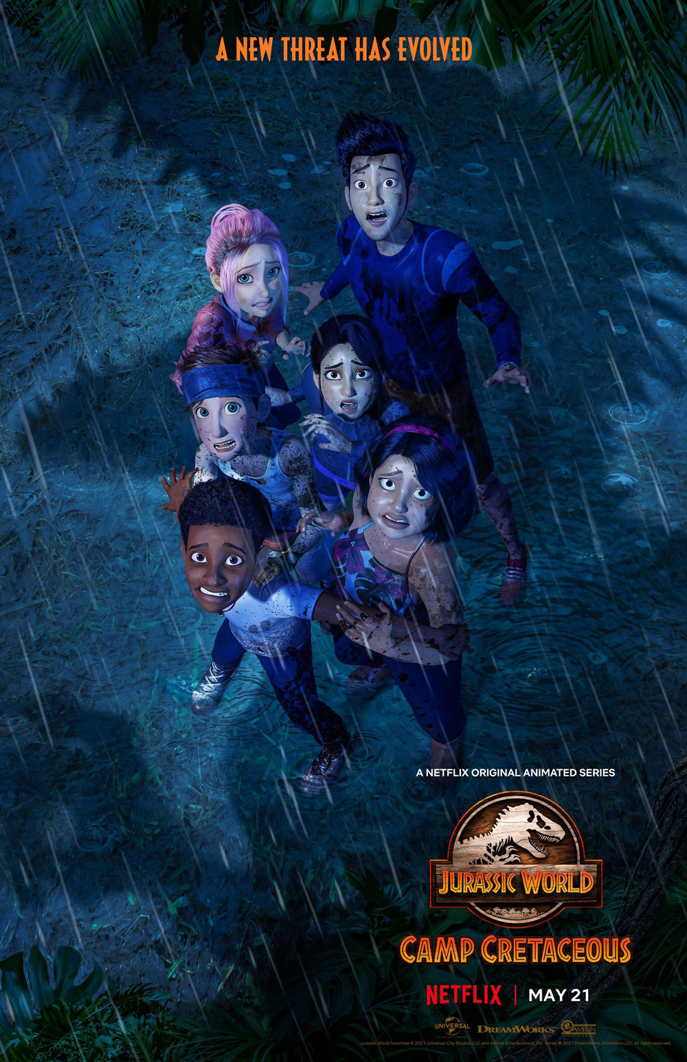 Промо-постер мультсериала «Мир Юрского периода: Лагерь Мелового периода»