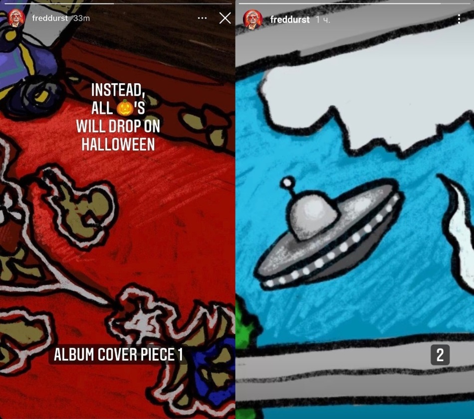 Скрины из Instagram Stories Фреда Дерста