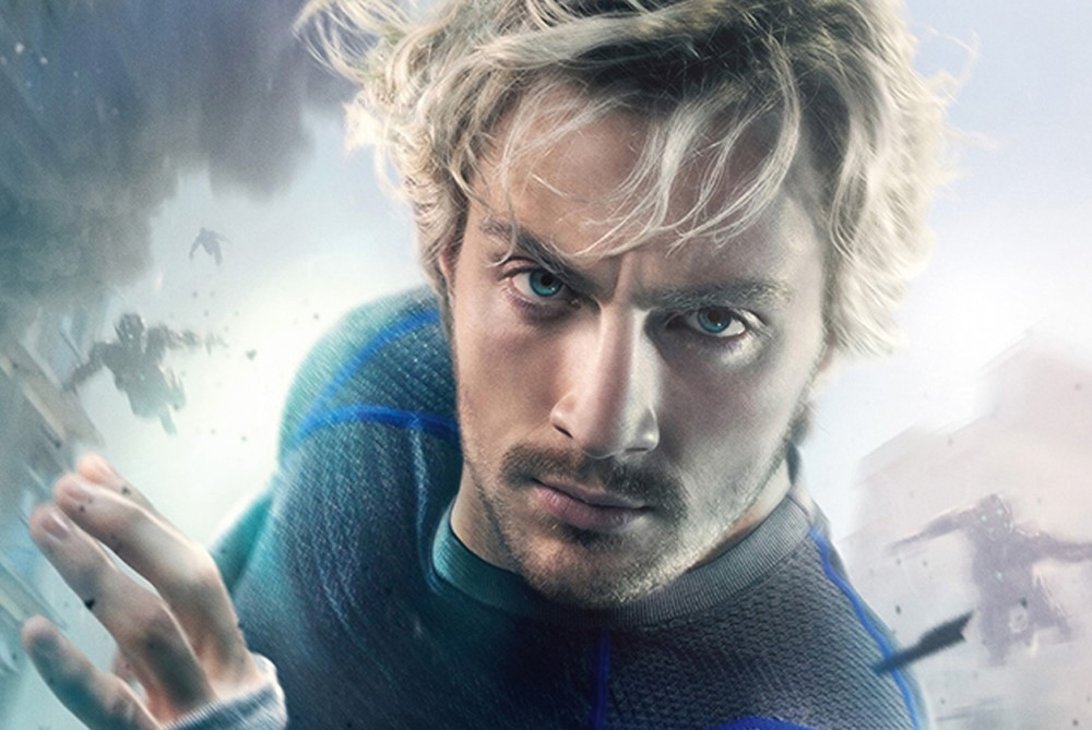 Аарон Тейлор-Джонсон на промо-постере фильма «Мстители: Эра Альтрона»