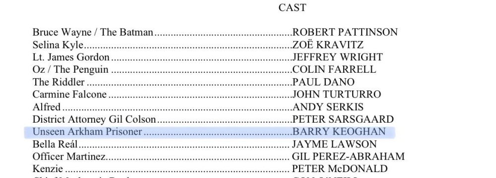 Слитый список актеров фильма «Бэтмен»