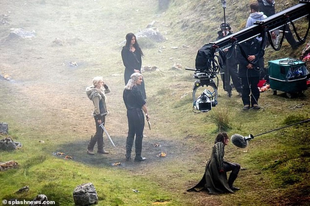 Кадр со съемок сериала «Ведьмак»