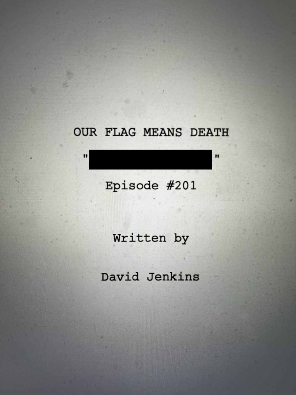 Сценарий 1 эпизода 2 сезона сериала «Наш флаг означает смерть»