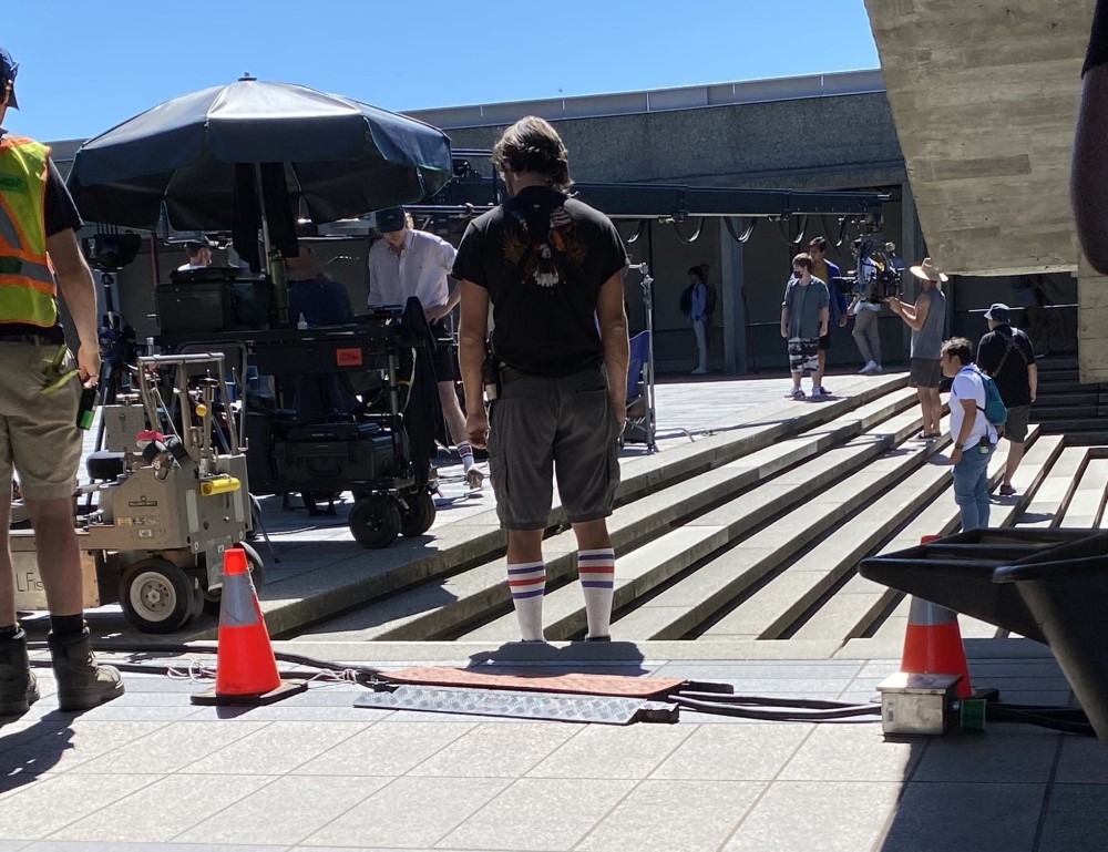 Кадр со съемок сериала «Перси Джексон и Олимпийцы»