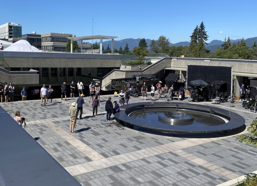 Кадр со съемок сериала «Перси Джексон и Олимпийцы»