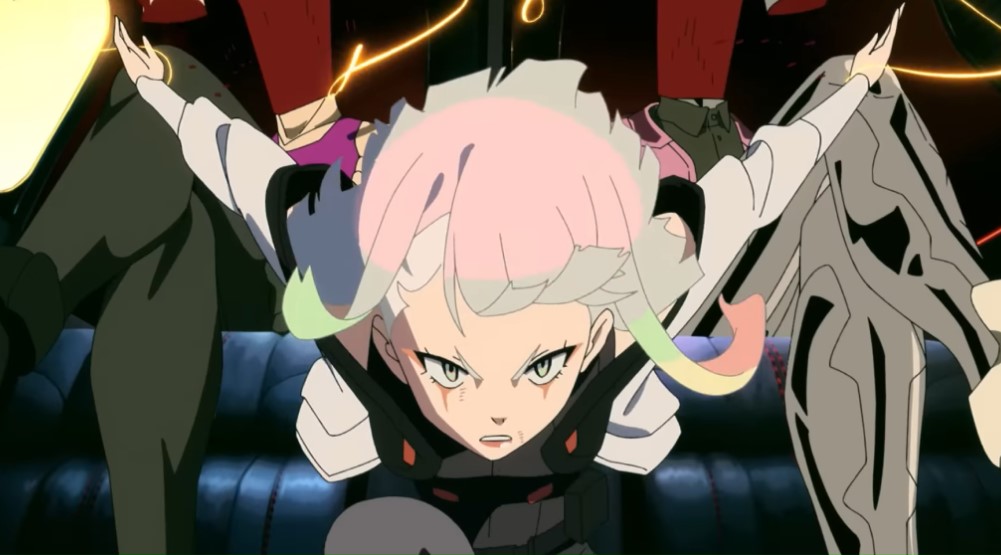 Кадр из аниме-сериала «Киберпанк: Бегущие по краю» (2022)