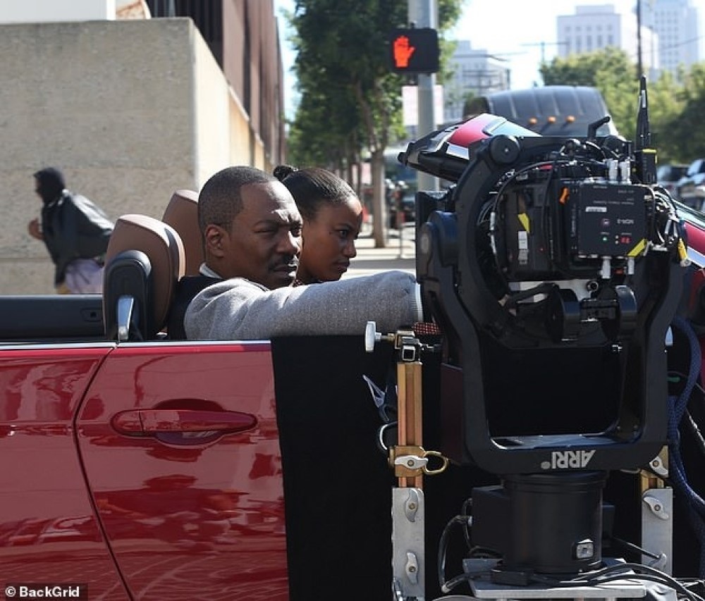 Кадр со съемок фильма «Полицейский из Беверли-Хиллз 4»