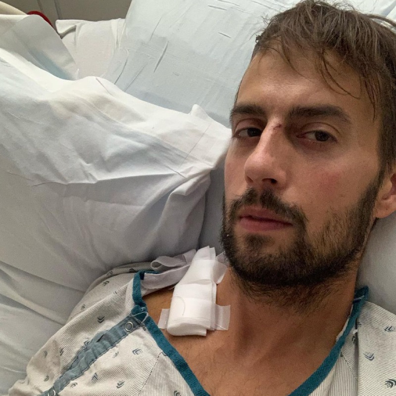 Райан Фишер в больнице / Фото: соцсети Райана Фишера