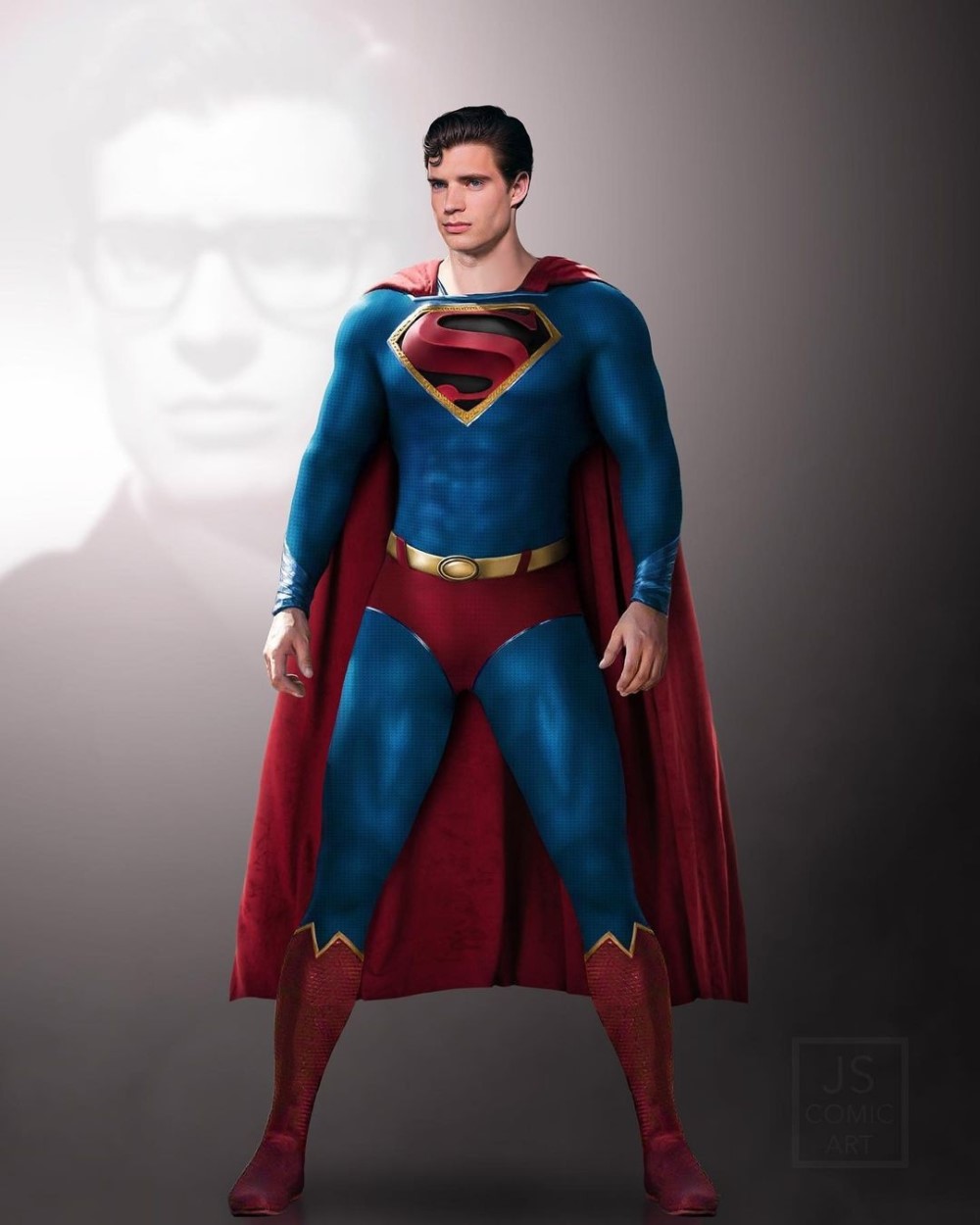Дэвид Коренсвет в образе Супермена/ фан-арт Хавьера Санчеса