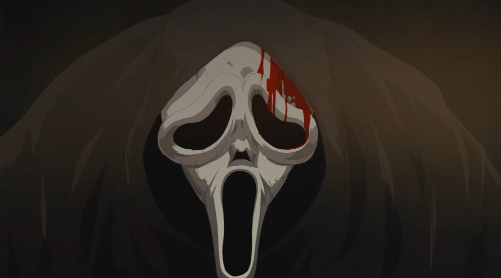 Кадр из аниме-короткометражки по фильму «Крик 6» от Дэвида Лю