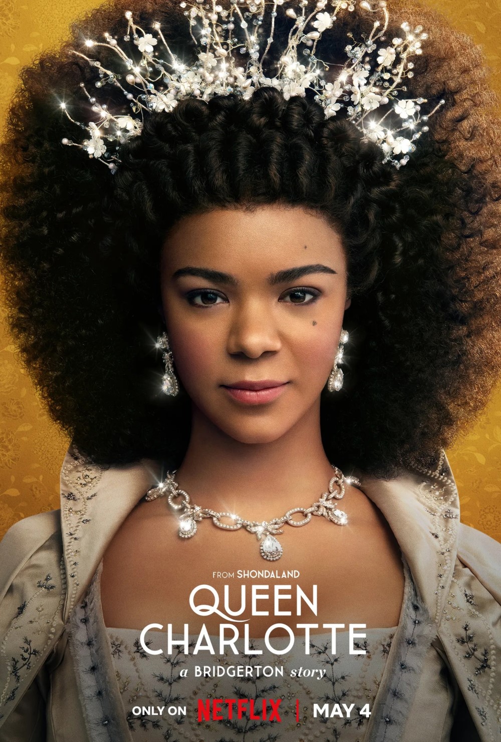 Промо-постер сериала «Королева Шарлотта: История Бриджертонов» (2023)