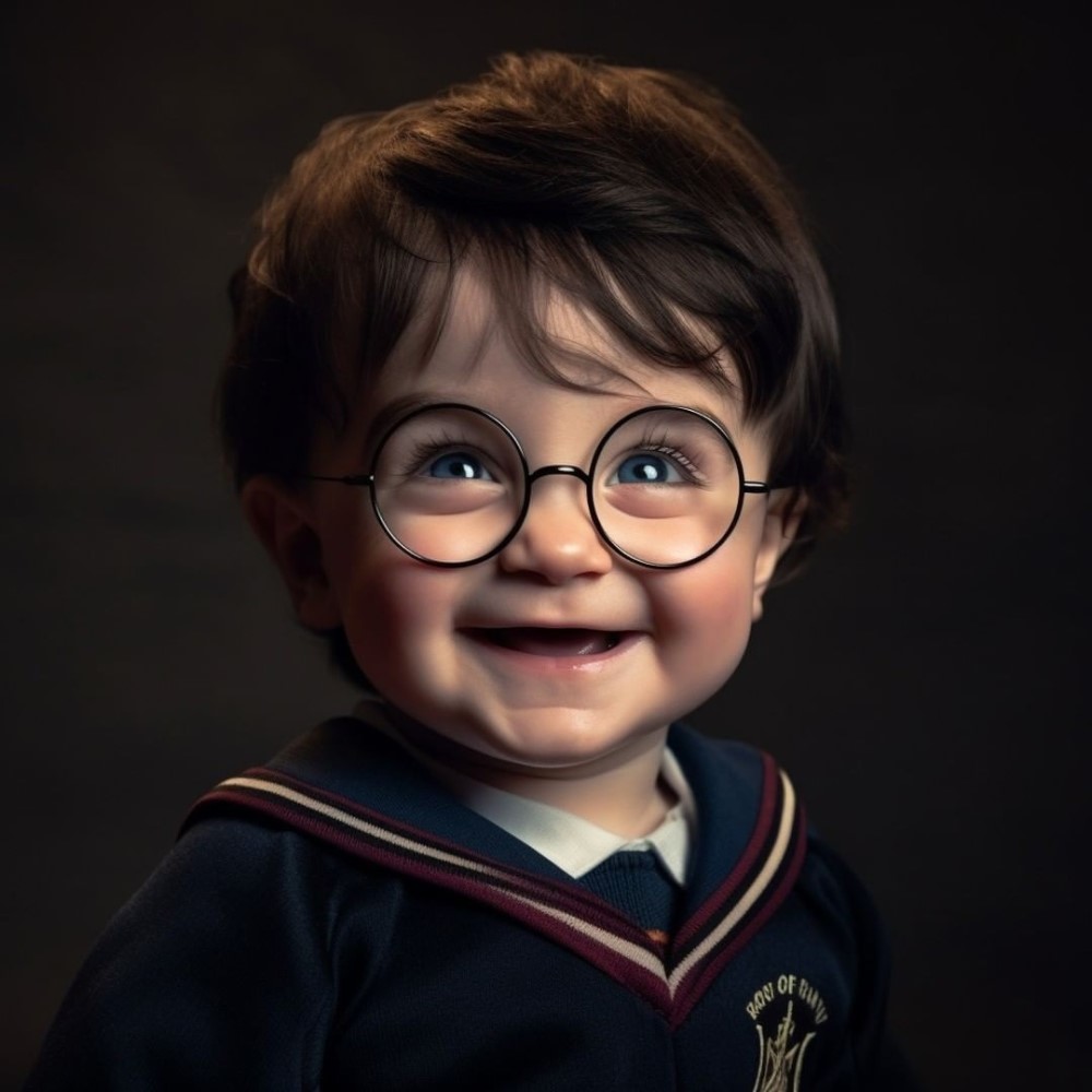 Гарри Поттер в виде малыша от нейросети Midjourney / Фото: Instagram*/benmornin/ *соцсеть признана в России экстремистской и запрещена