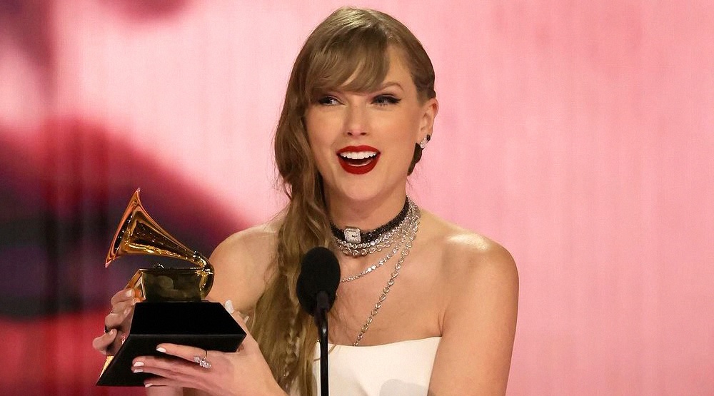 Тейлор Свифт на «Грэмми»-2024 / Фото: соцсети «Грэмми»
