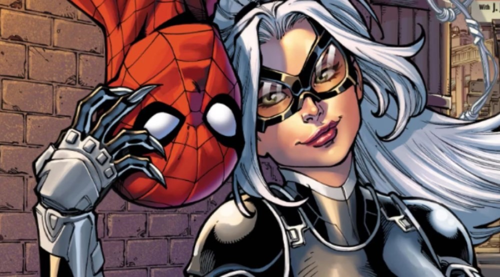 Человек-паук и Черная кошка в комиксе Marvel