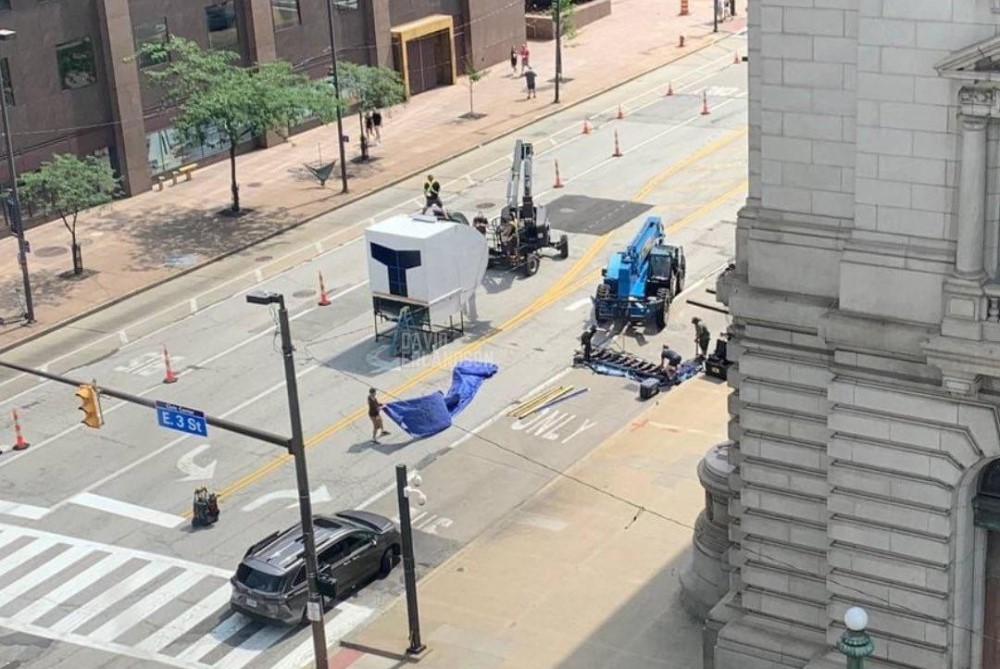 Кадр со съемок фильма «Супермен» (2025) / Фото: Reddit/DC_Cinematic