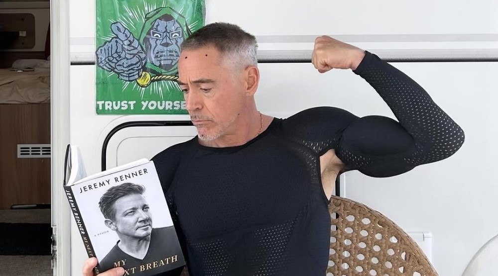 Кадр со съемок фильма «Мстители: Судный день» (2026) / Фото: соцсети Роберта Дауни-младшего