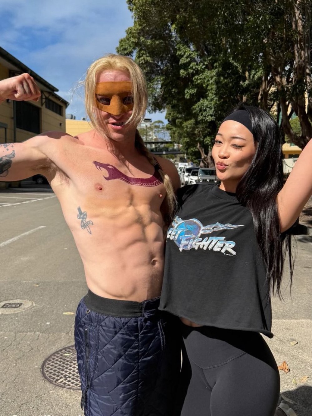 Кадр со съемок фильма «Уличный боец» / Фото: соцсети Каллины Лян