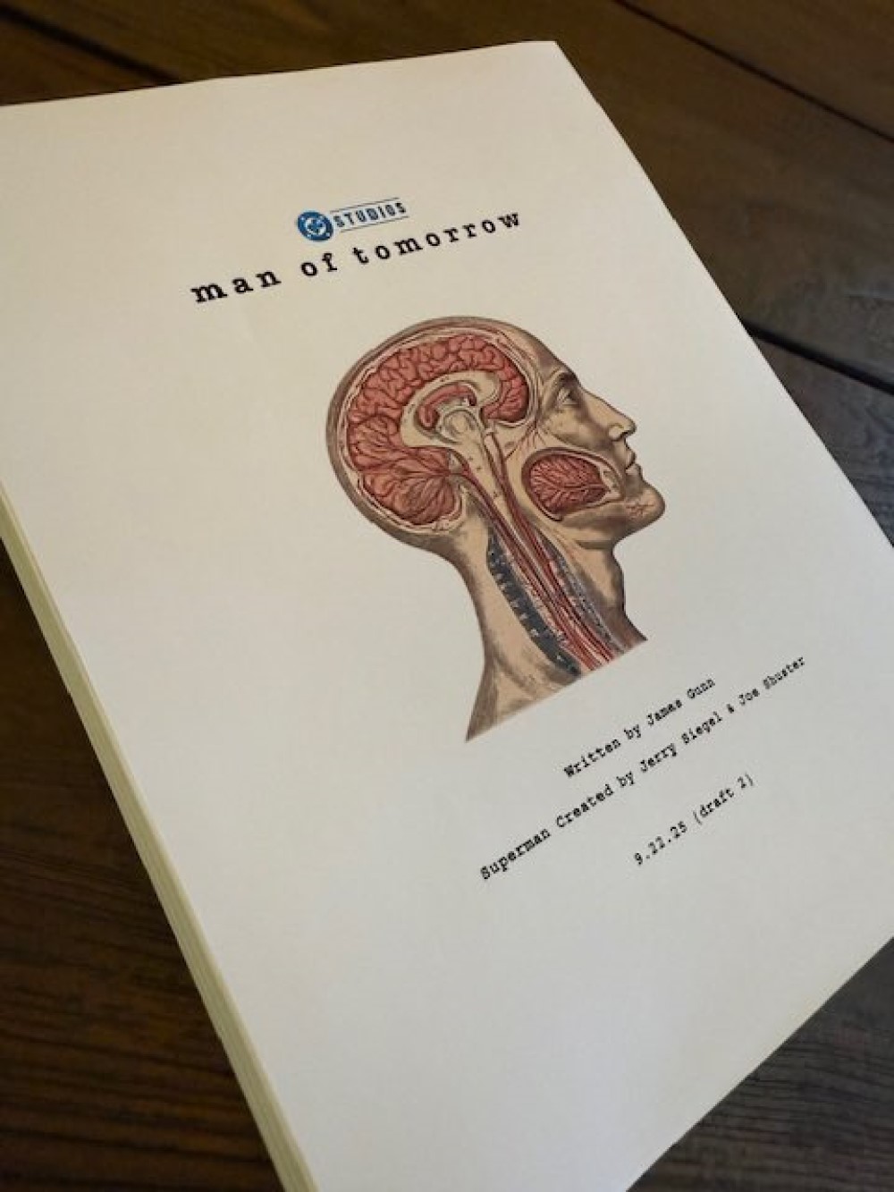 Сценарий фильма «Человек завтрашнего дня» (2027) / Фото: соцсети Джеймса Ганна