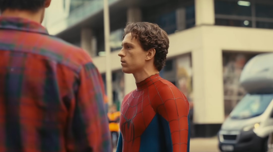 Кадр со съемок фильма «Человек-паук: Совершенно новый день» (2026) / Фото: YouTube/sonypictures">