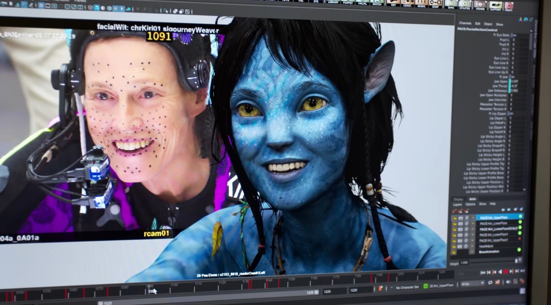 Кадр из документального фильма «Огонь и вода: Создание фильмов серии "Аватар"» (2025)