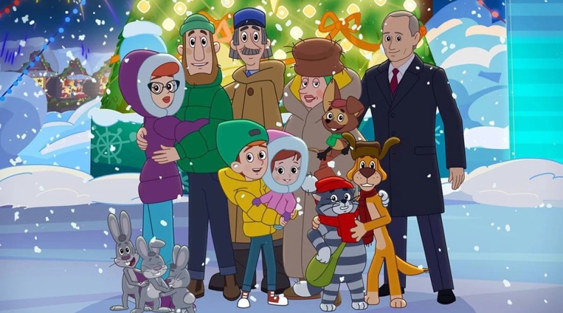Владимир Путин на кадре из мультсериала «Простоквашино» (2018-...) / Фото: РБК, «Союзмультфильм»
