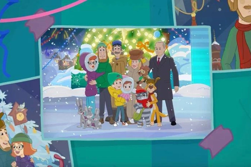 Владимир Путин на кадре из мультсериала «Простоквашино» (2018-...) / Фото: РБК, «Союзмультфильм»