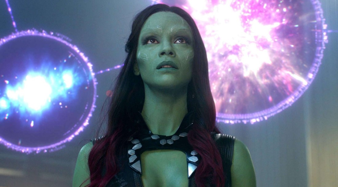 Зои Салдана, кадр из фильма «Стражи Галактики» (2014)