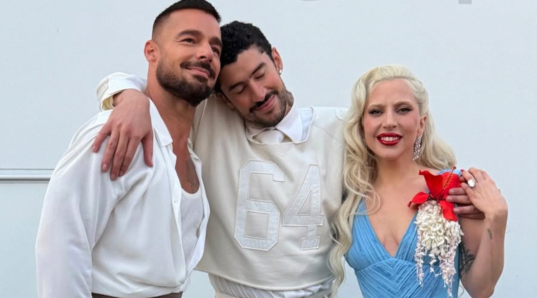 Рики Мартин, Bad Bunny и Леди Гага / Фото: соцсети Рики Мартина