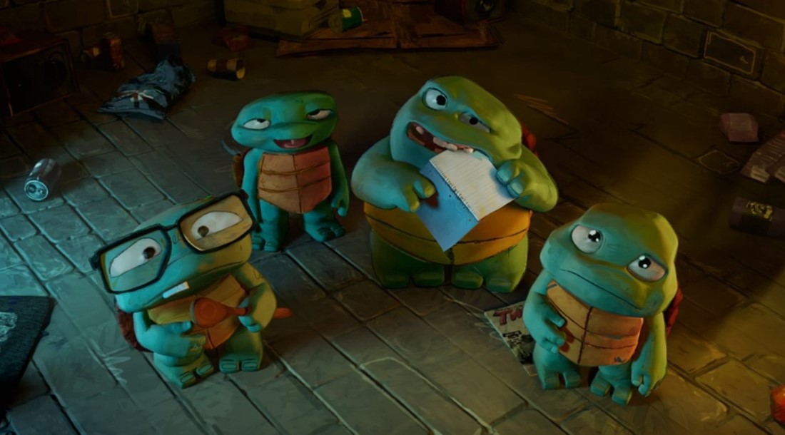 Кадр из мультфильма «Черепашки-ниндзя: Погром мутантов» (2023)