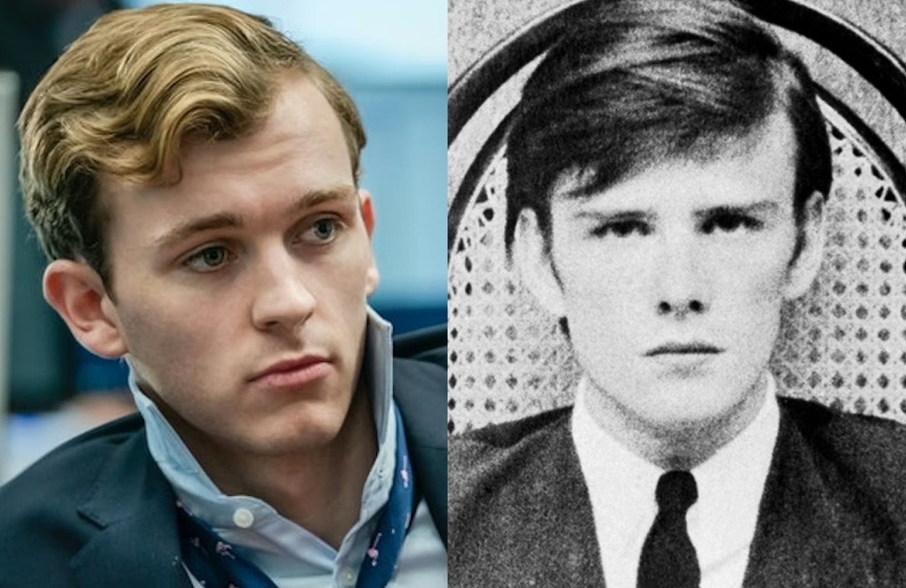 Гарри Лоути и Стюарт Сатклифф / Фото: кадр из сериала «Индустрия» (2020 – н.в.) и скриншот из видео «The Forgotten Fifth Beatle: The Night Lennon Snapped»