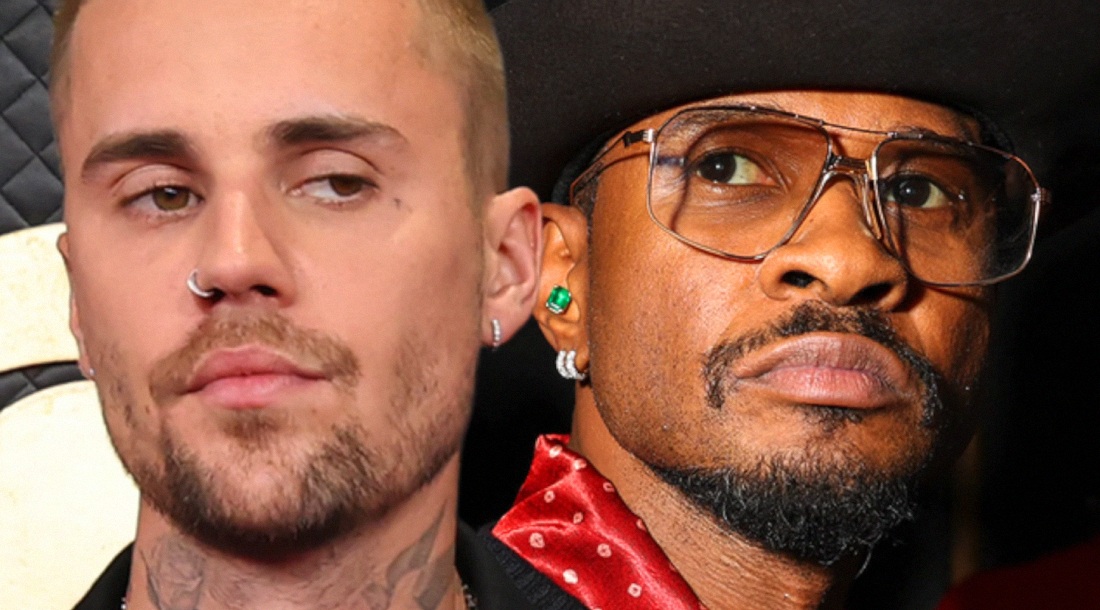 Джастин Бибер и Ашер / Скриншот из видео «Breaking: Usher tried to FIST FIGHT Justin Bieber, CHAOS at Beyonce's party»